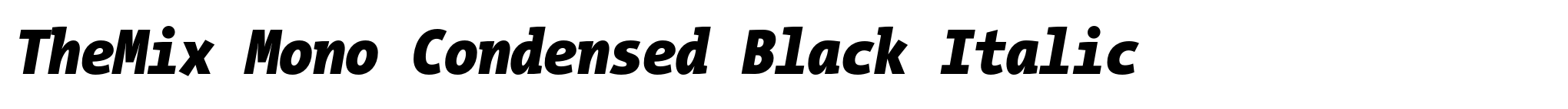 TheMix Mono Condensed Black Italic image